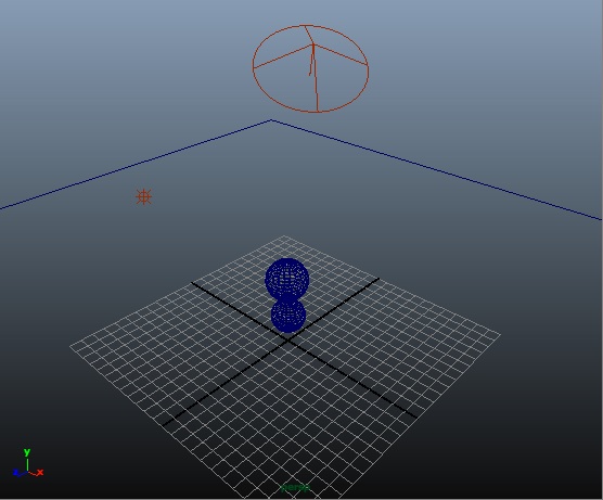 setup of lights and spheres