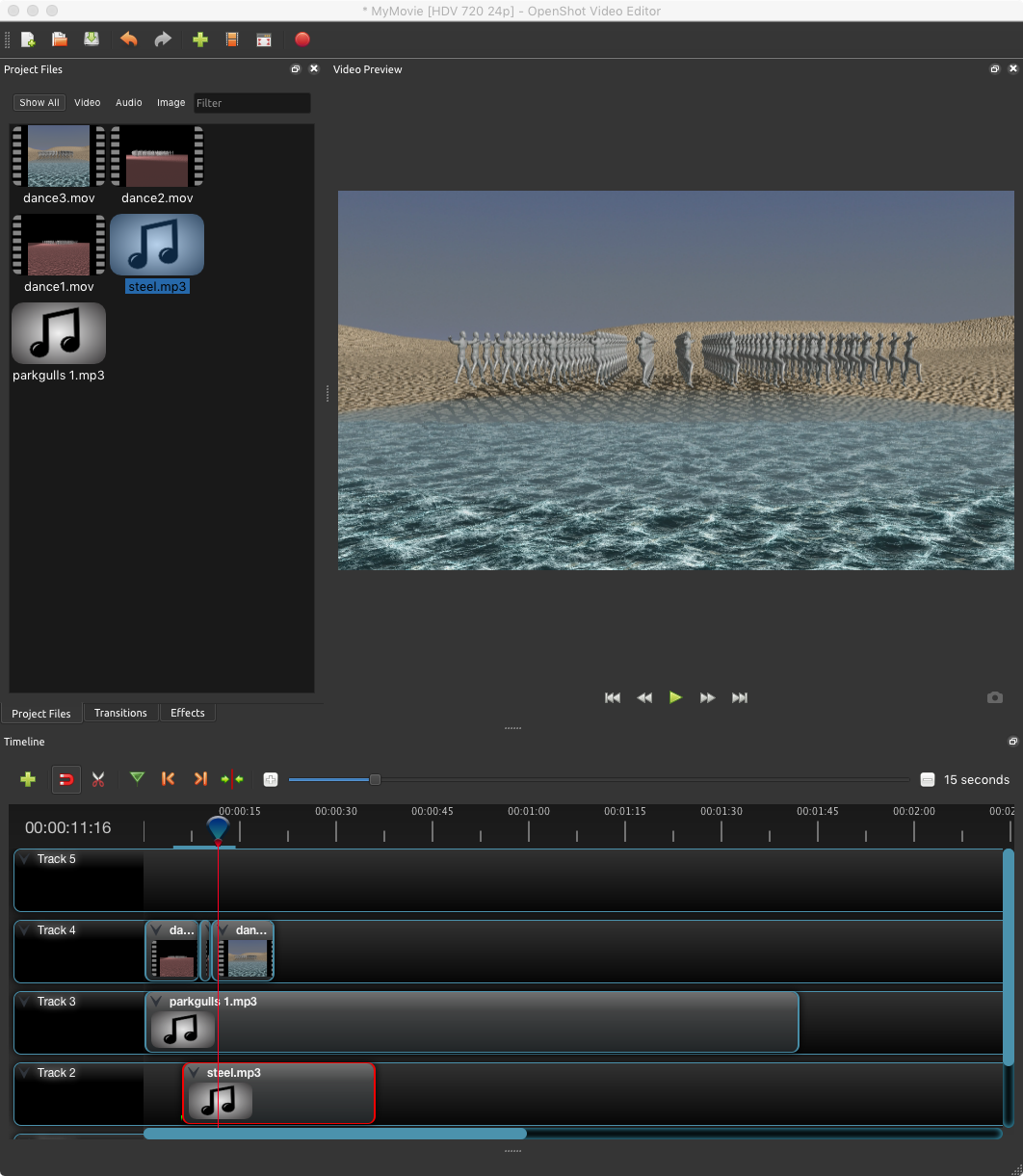 add audio files