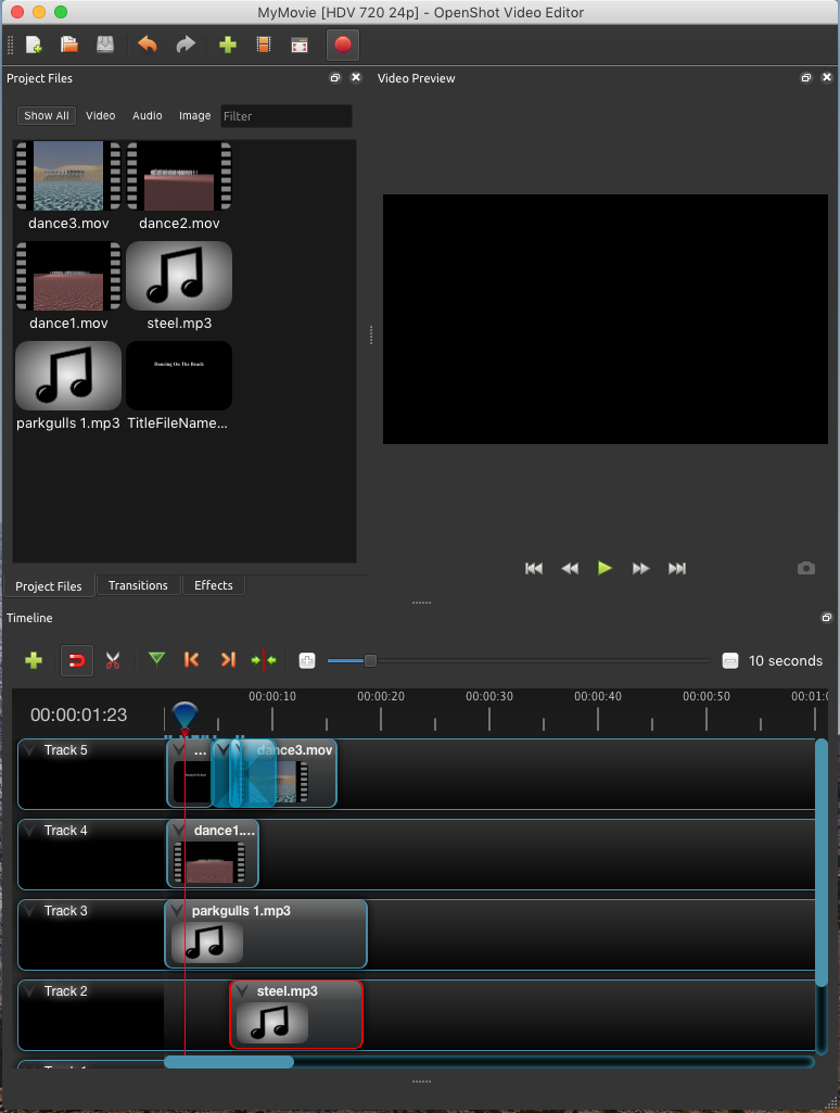 adjust audio track