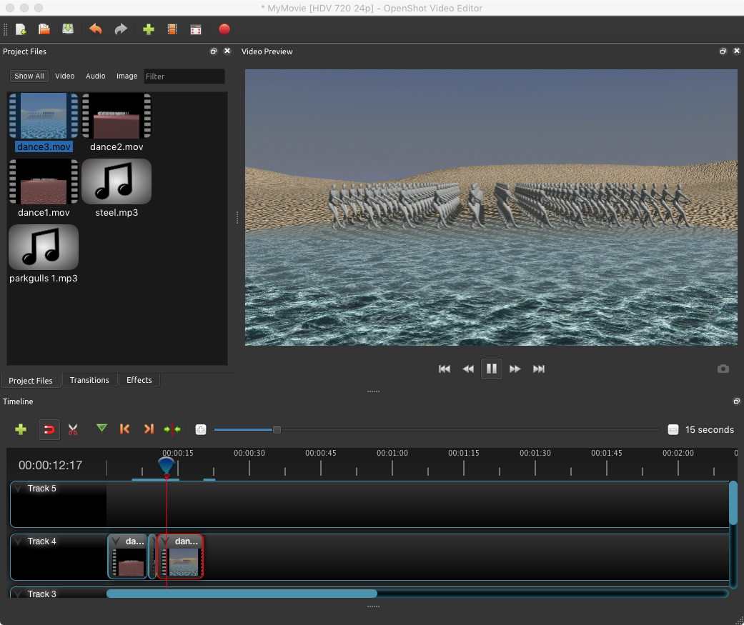 import remaining video sequences