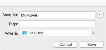 save project naming