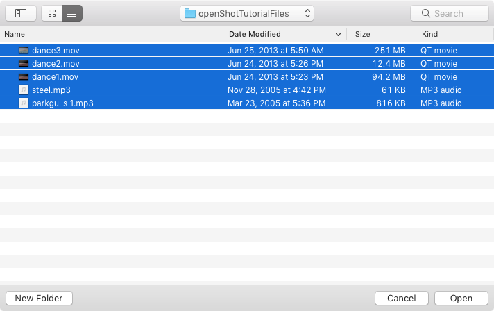 select files