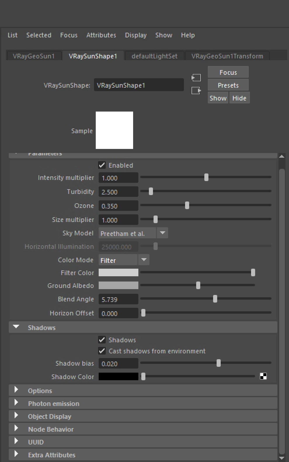 shape attributes