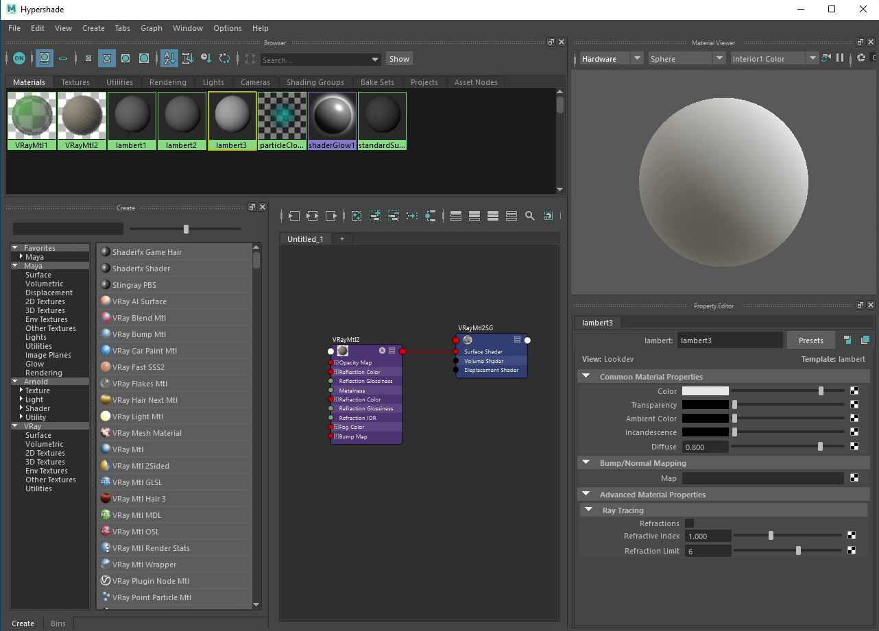 rhino software lambert shader