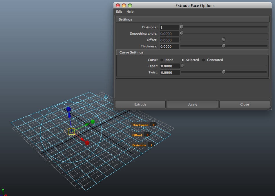 extrude face tool