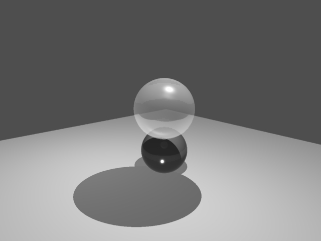 plane and spheres rendereed