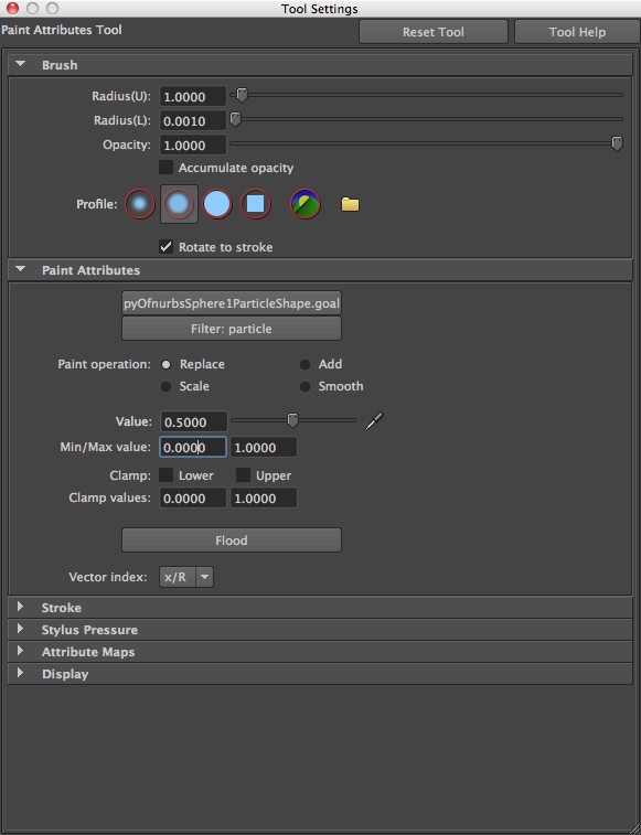 paint soft body weights dialog box