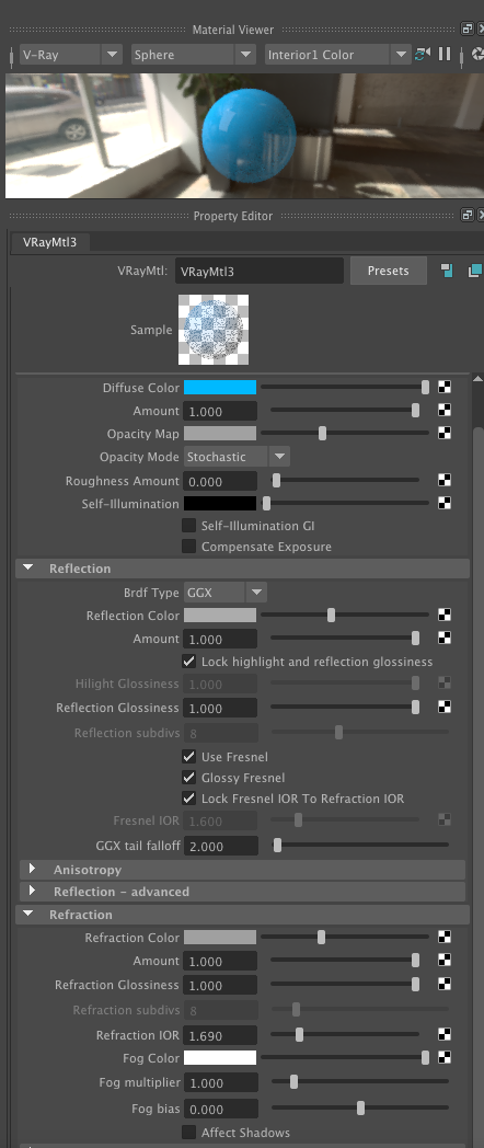 vray third material with higher refraction index