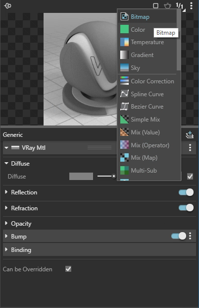 pick bitmap option