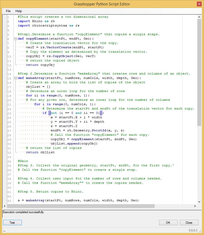 2d array corrected script