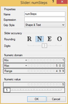 numSteps slider
