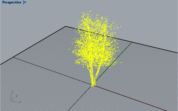 tree placed in rhino