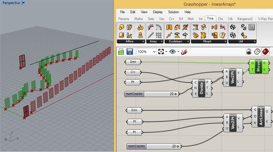 adjust vector and add curve in xy plane